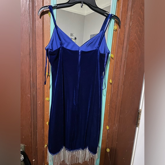 Royal Blue Hoco Dress Blingy Juniors Size 11 - Picture 2 of 3